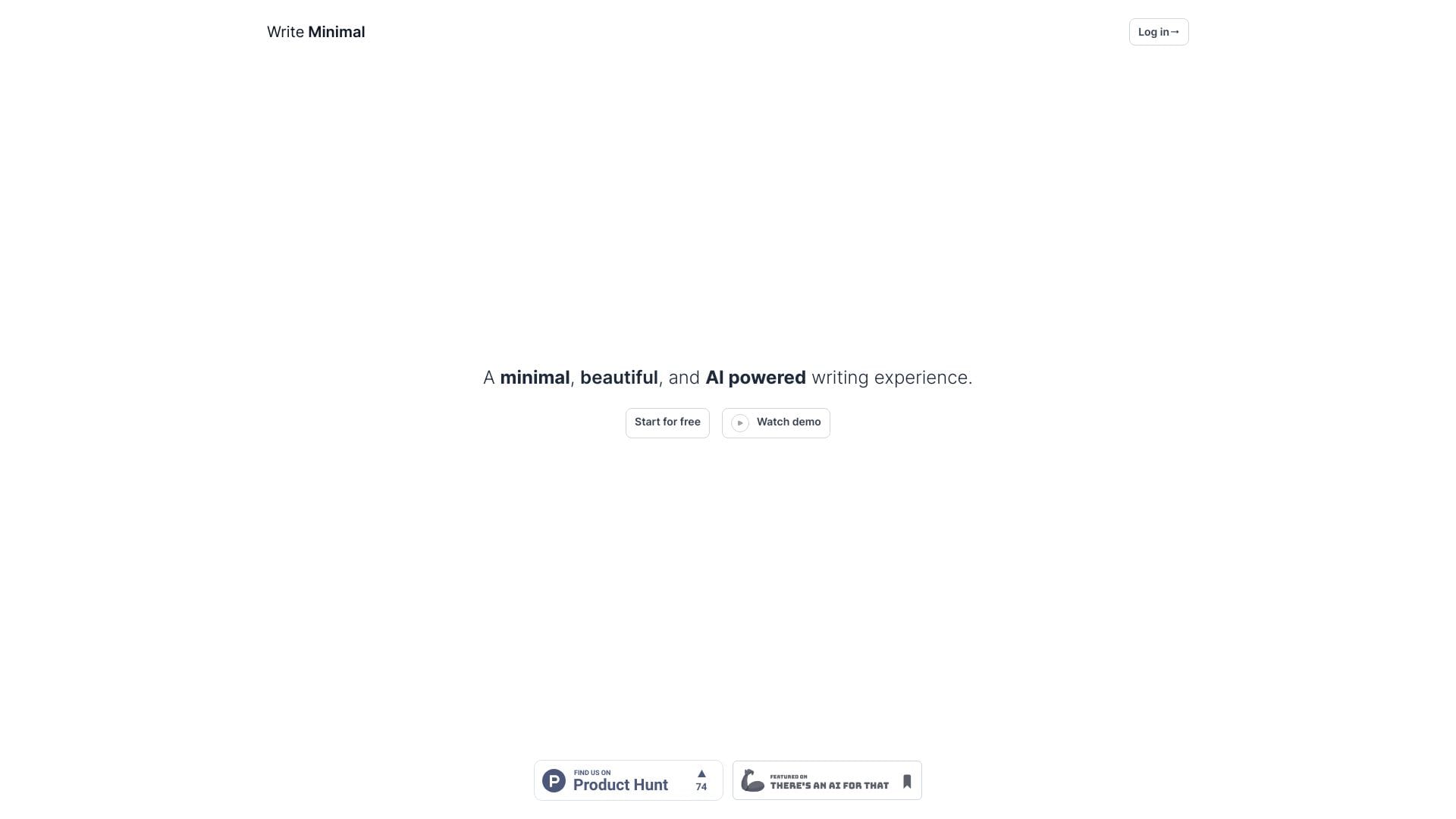 Write Minimal logo
