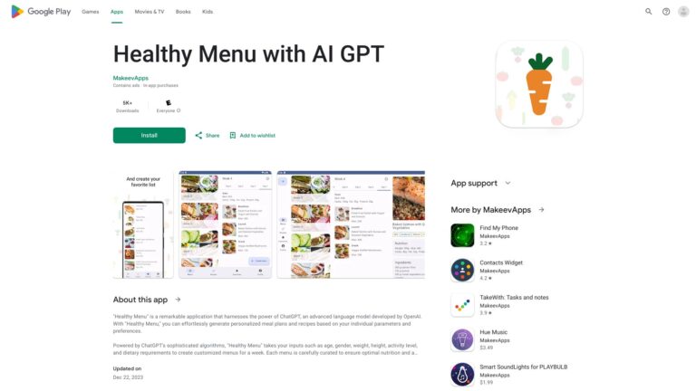 Powerful Healthy Menu AI Tool Review
