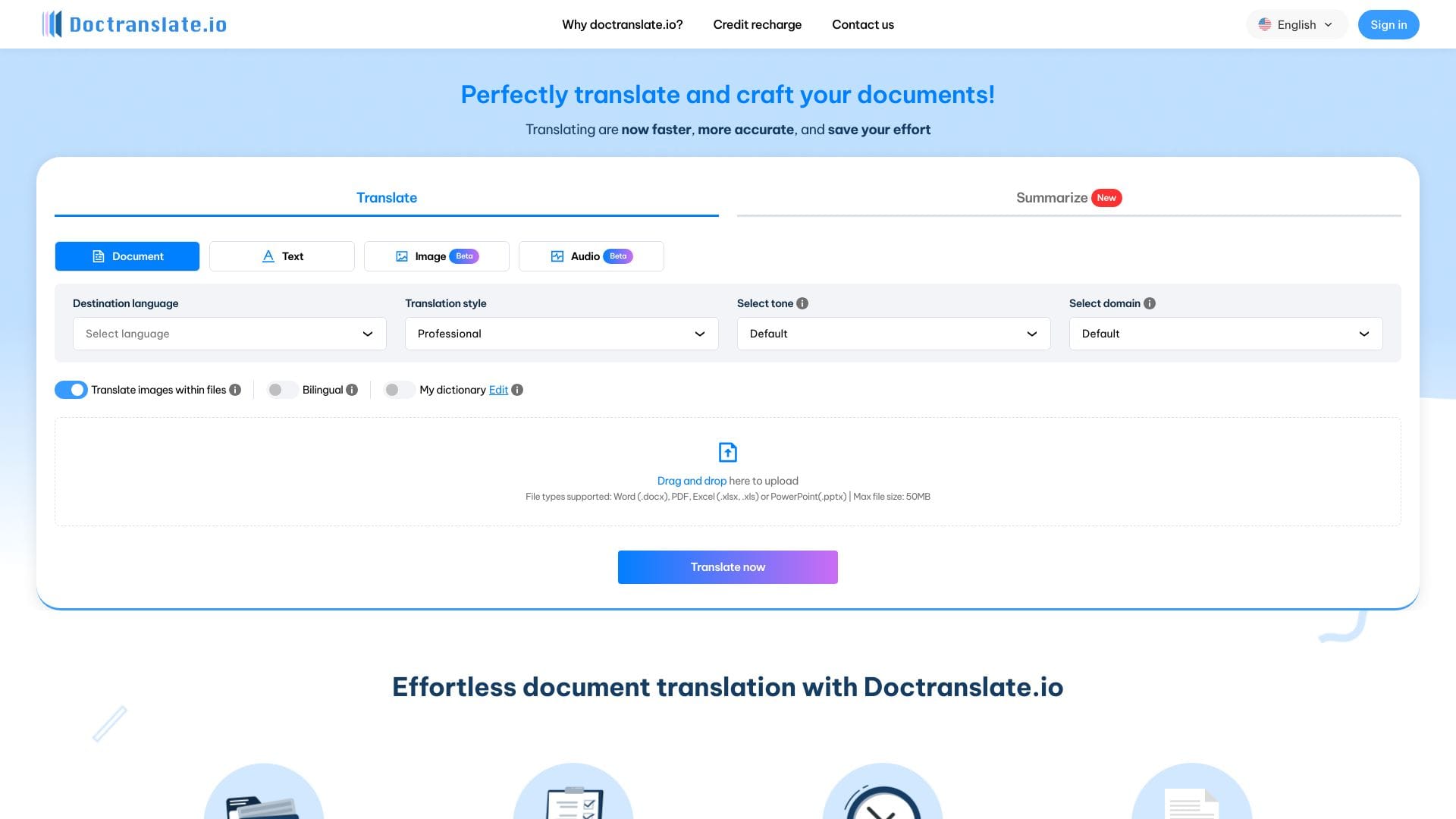 DocTranslate.io logo