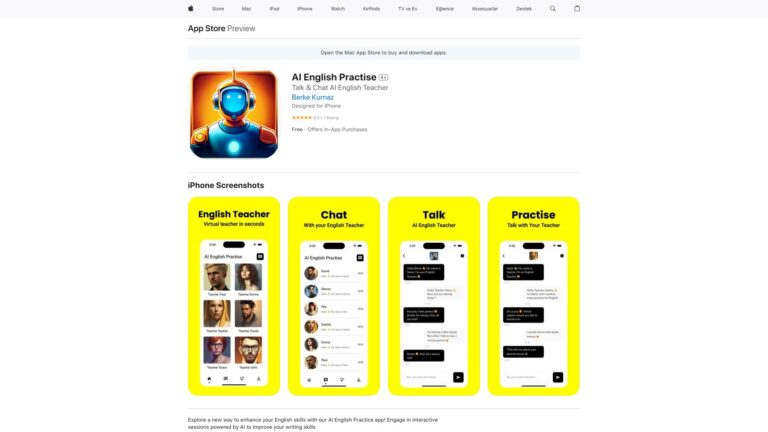 Innovative AI English Practise AI Tool Review