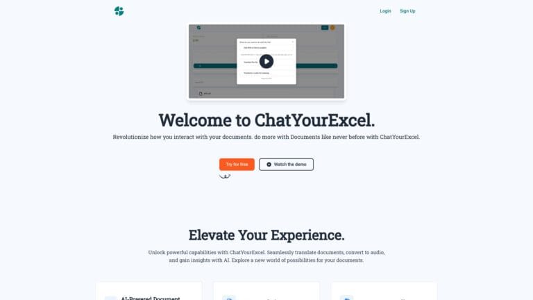 Powerful Chatyourexcel AI Tool Review
