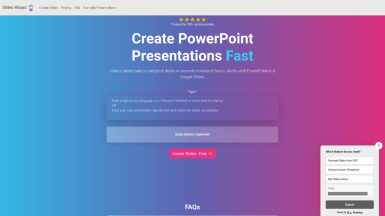 New Slideswizard AI Tool Review