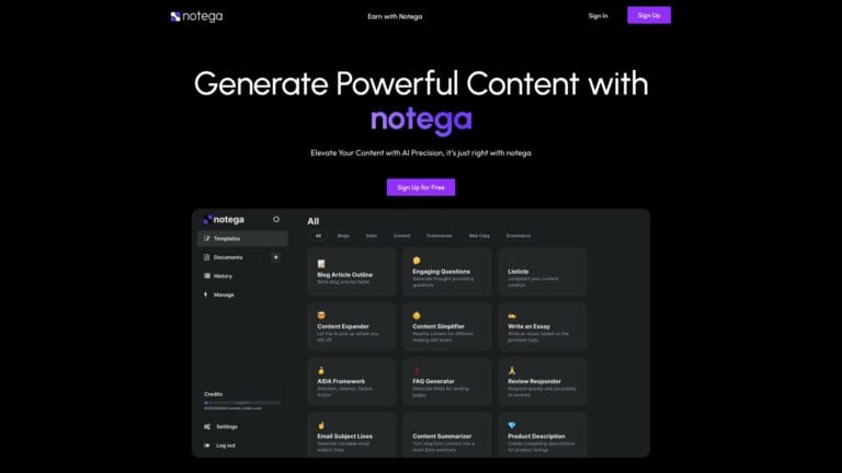 New Notega AI Tool Review