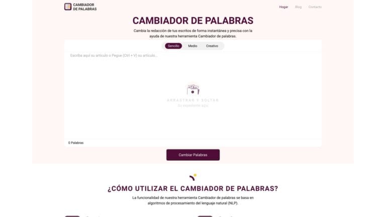 Popular Cambiador De Palabras AI Tool Review
