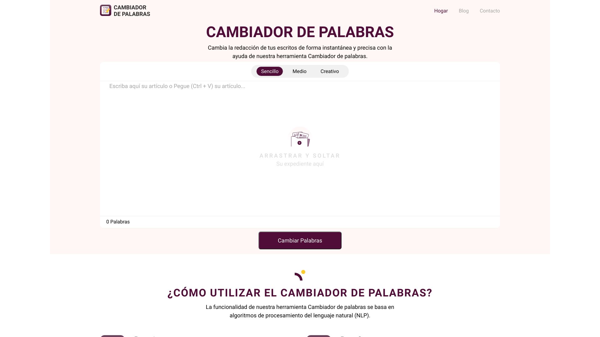 Cambiador De Palabras logo