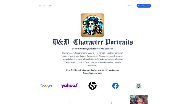 Popular Dnd Character Portraits AI Tool Review