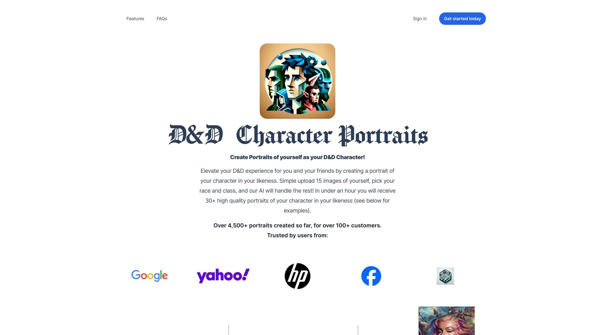DnD Character Portraits logo