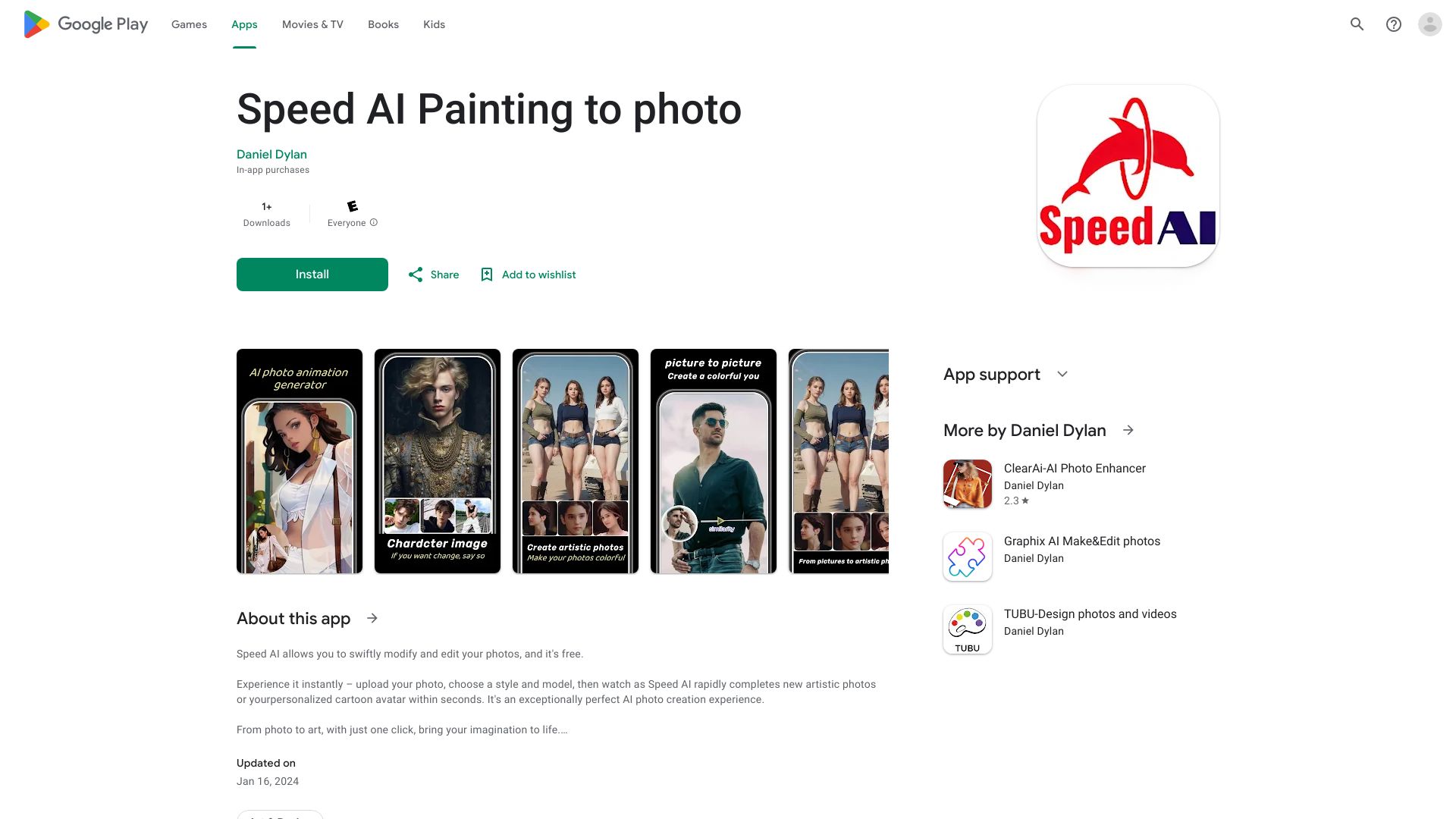 Speed AI Painting to photo logo