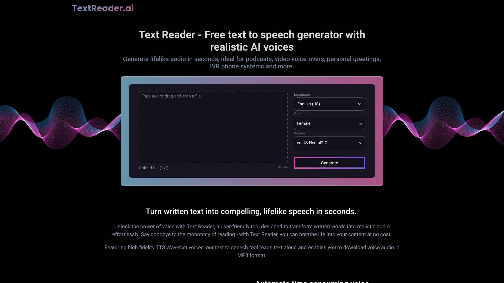 Text Reader logo