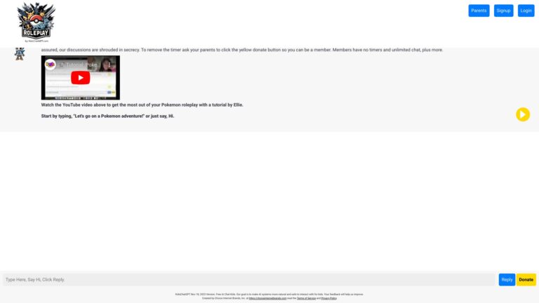 Innovative Roleplaypokemon.com (powered By Kidschatgpt) AI Tool Review