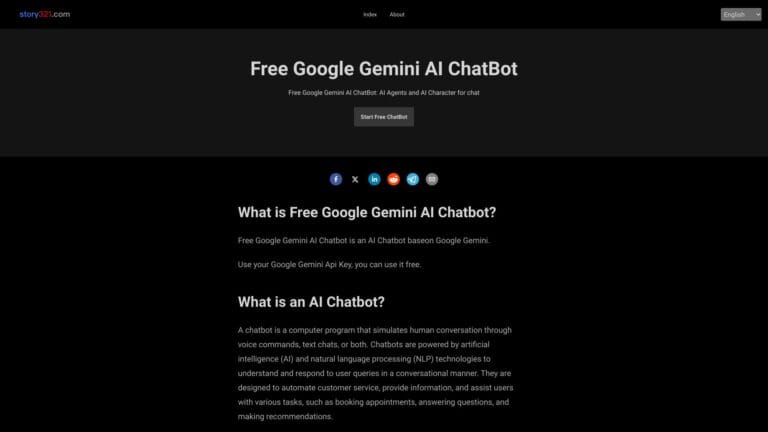 Advanced Free Google Gemini AI Chatbot AI Tool Review