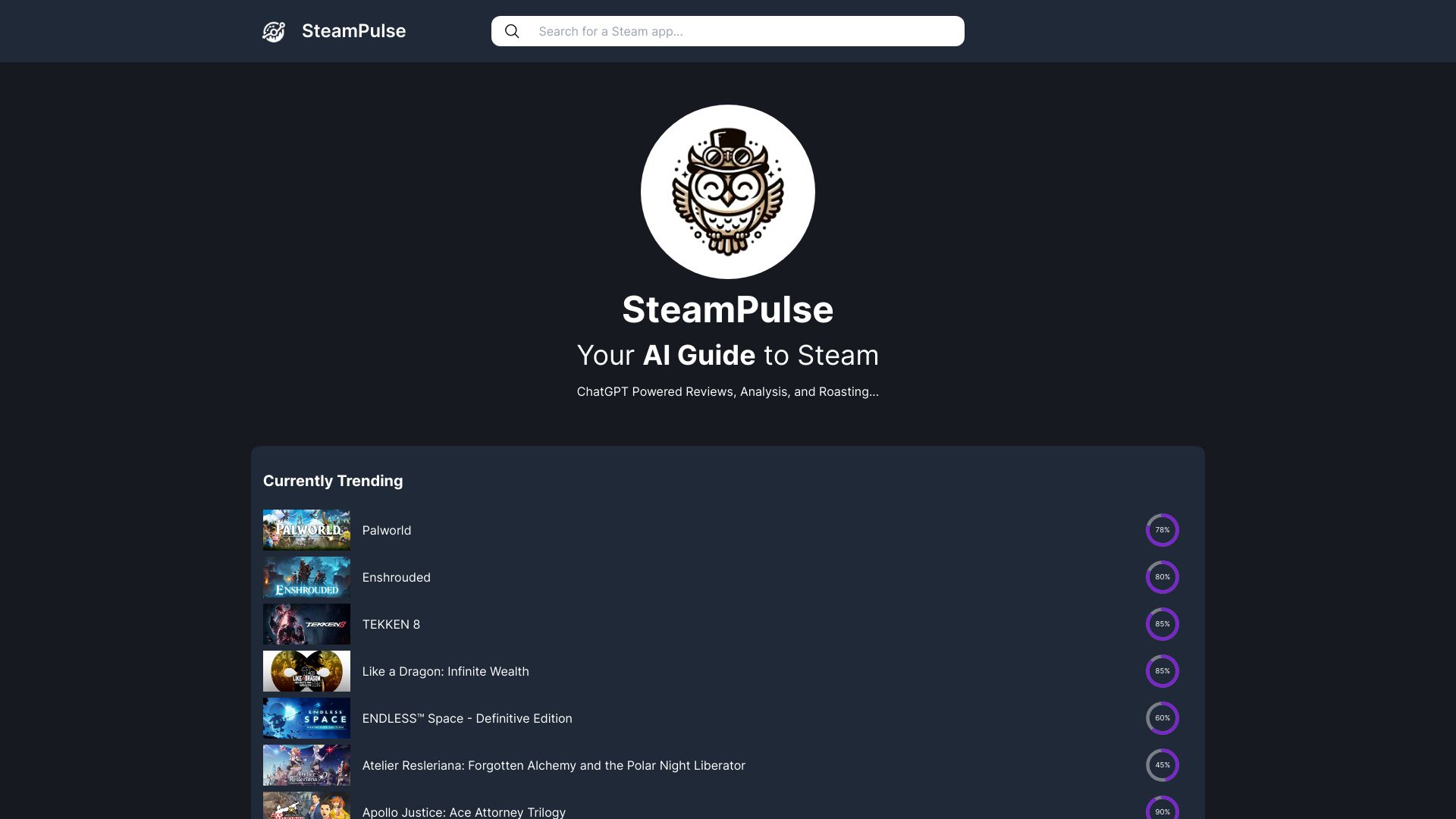 SteamPulse logo