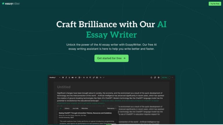 Innovative Essaywriter AI Tool Review