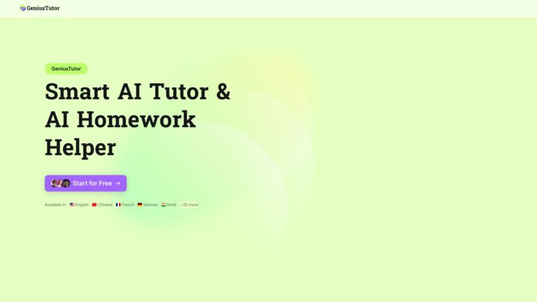 Popular Geniustutor AI Tool Review
