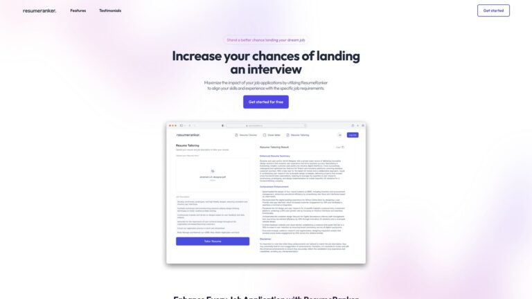 New Resumeranker.io AI Tool Review