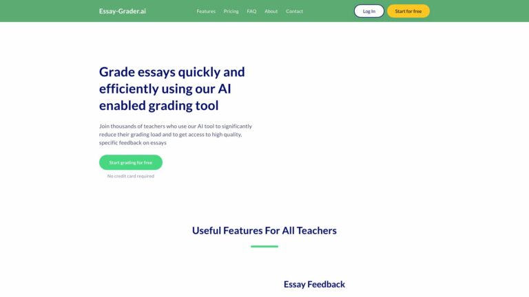 Innovative Essay Grader AI AI Tool Review