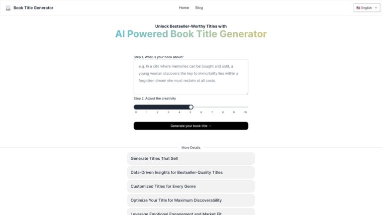 Innovative Book Title Generator AI Tool Review