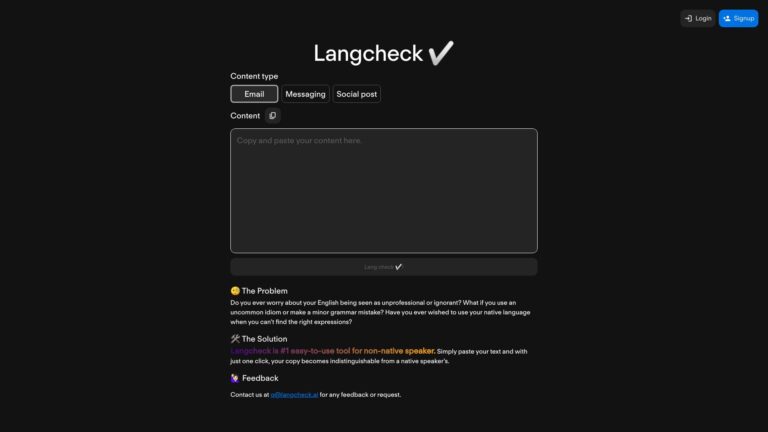 New Langcheck AI Tool Review