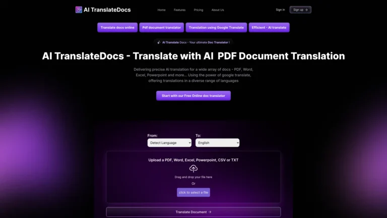 Smart AI Translatedocs AI Tool Review