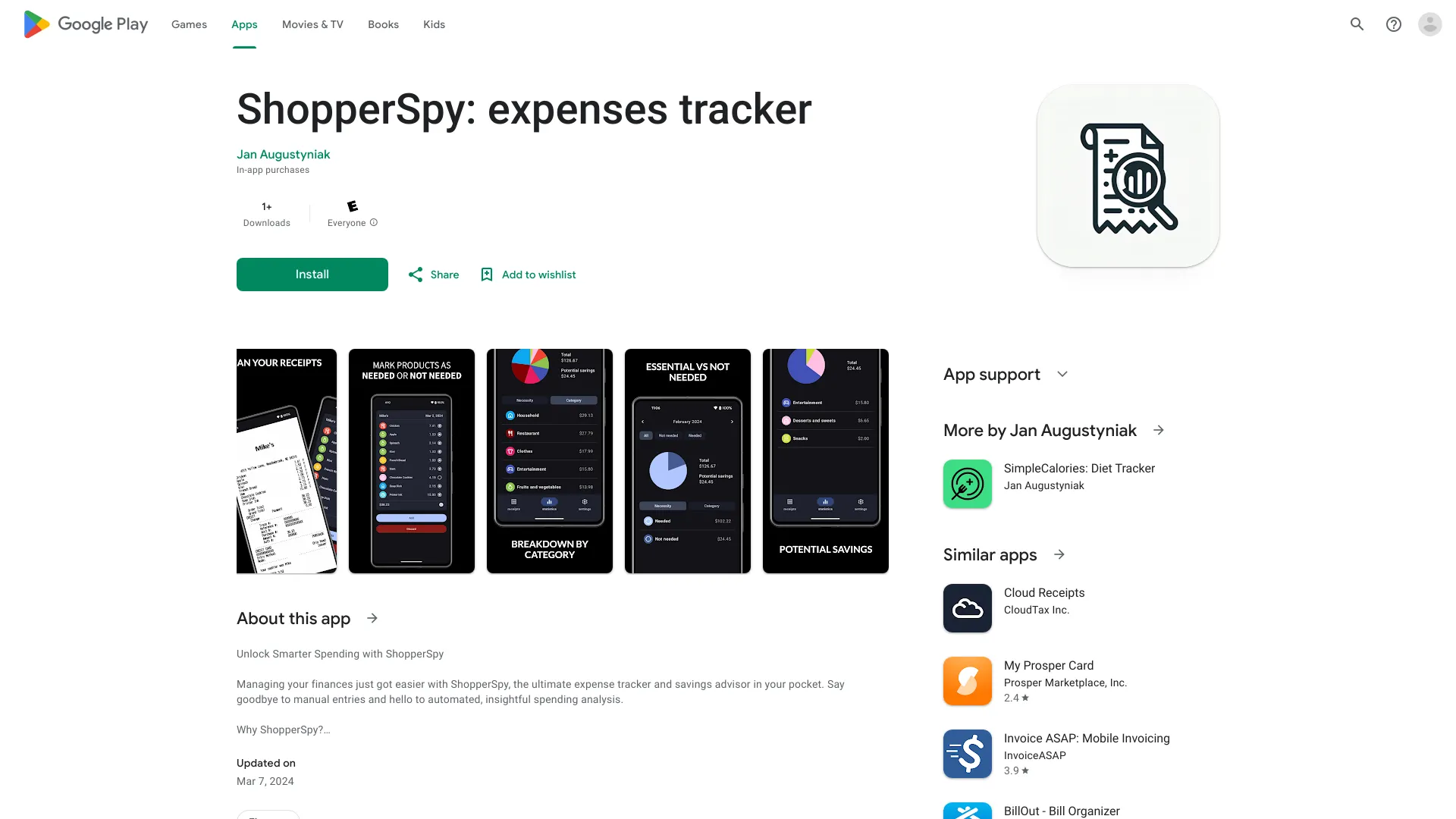 ShopperSpy AI spending tracker logo