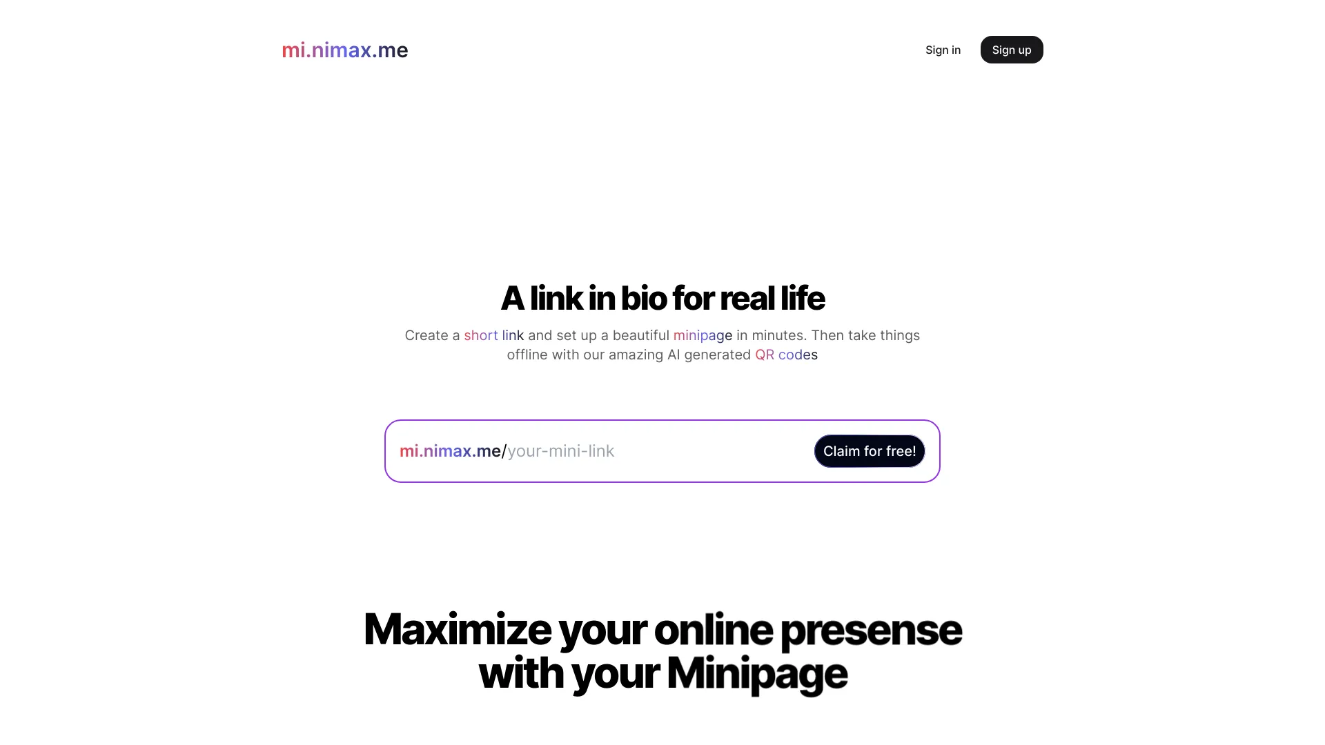 mi.nimax.me logo