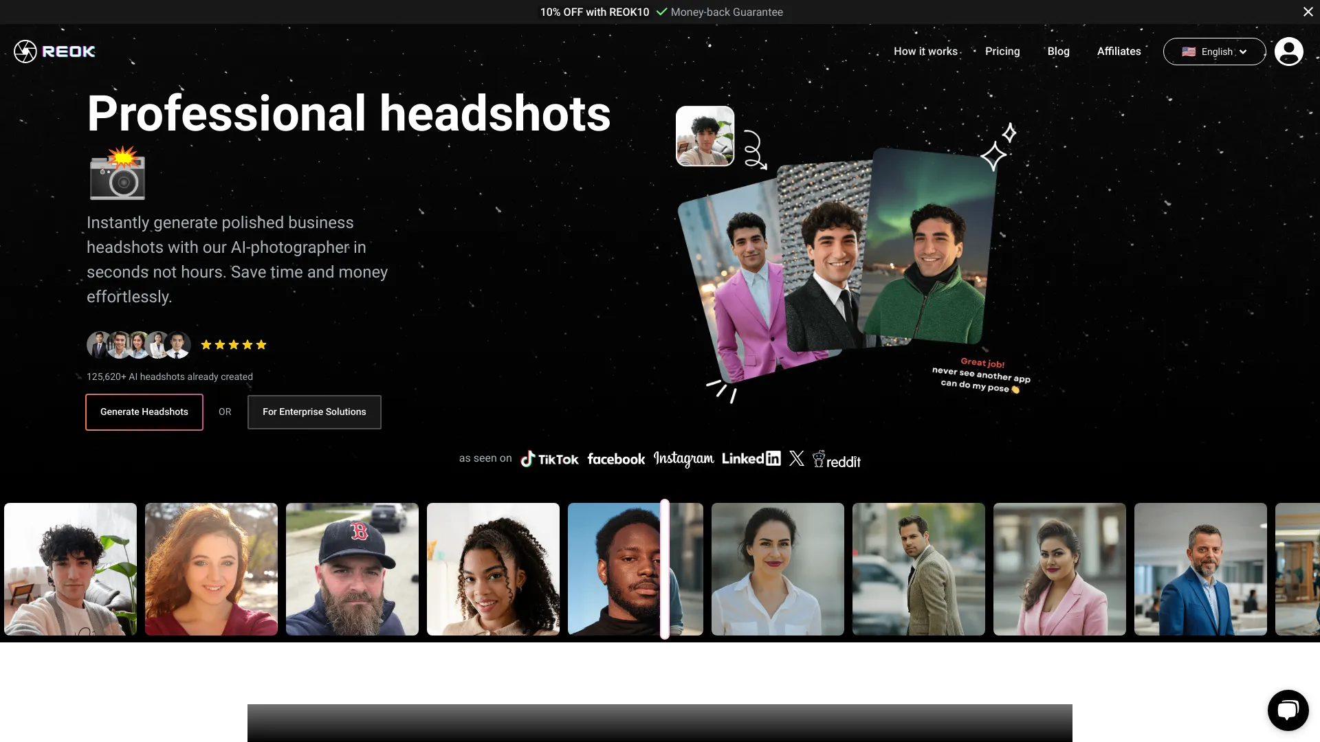 REOK AI Headshot Studio logo