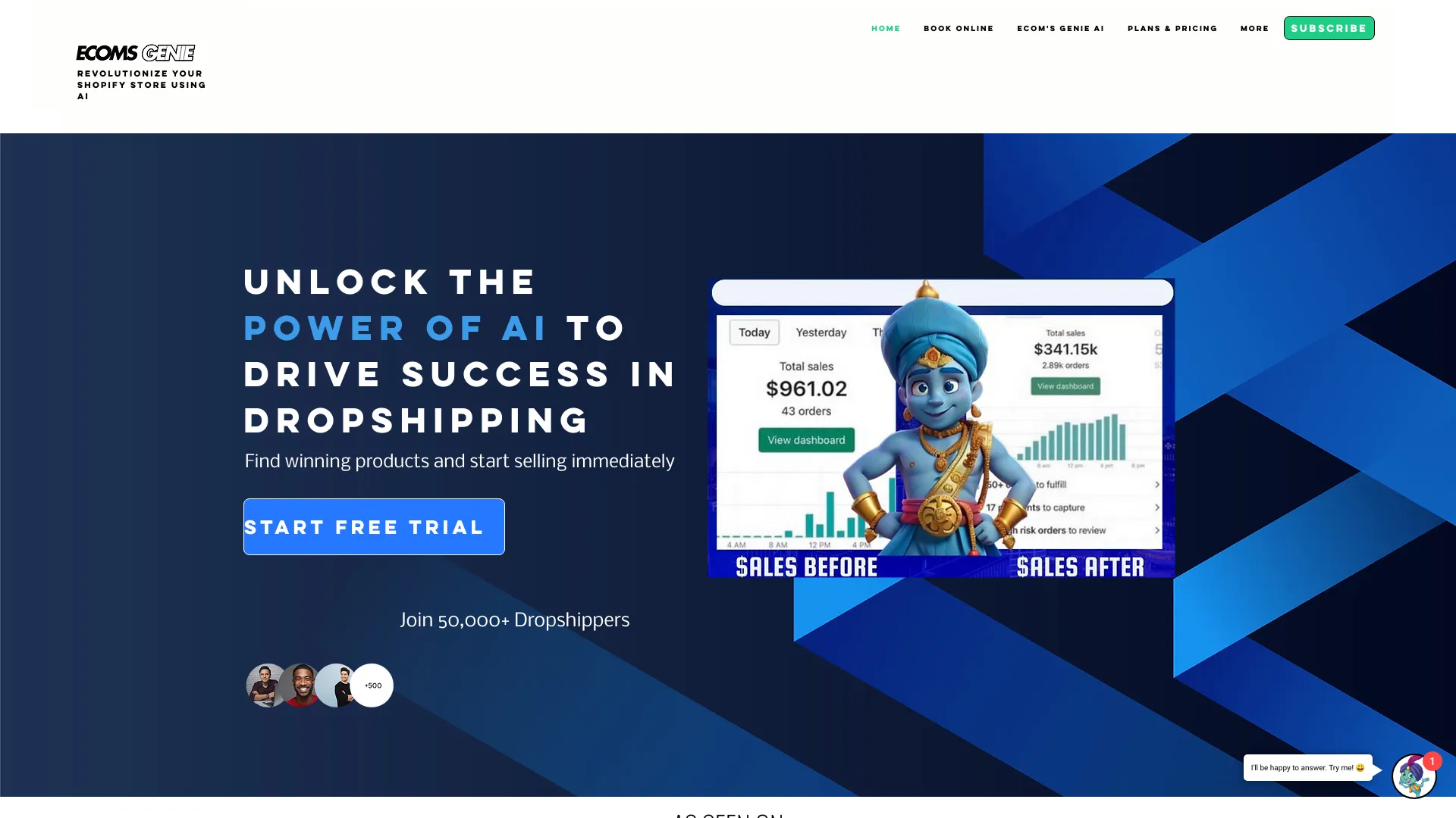Ecom’s Genie logo