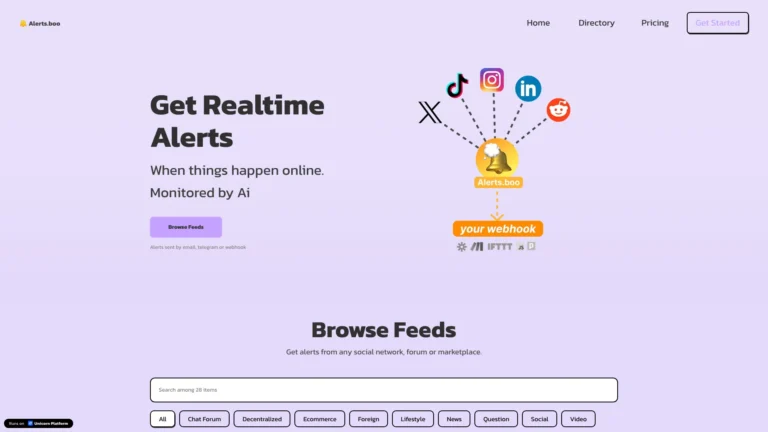 Free Alerts.boo AI Tool Review