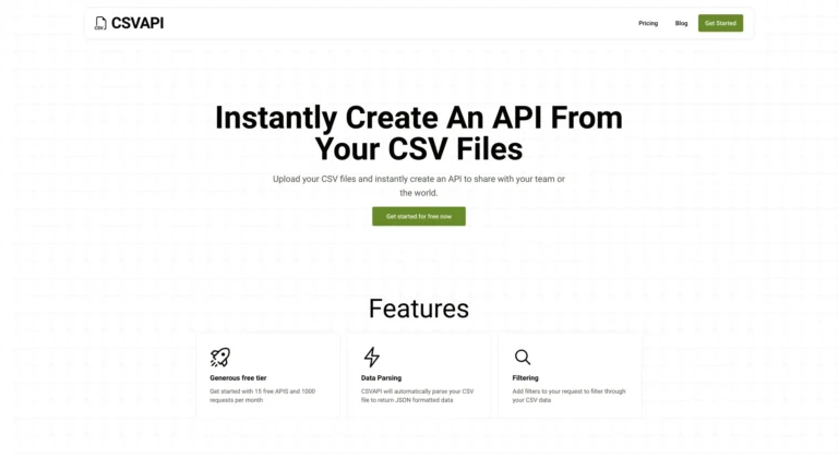 Powerful Csvapi AI Tool Review