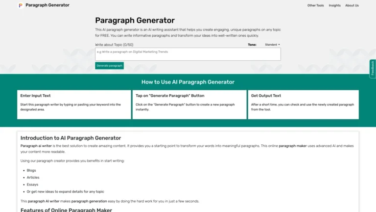 Smart Qozex AI Paragraph Generator AI Tool Review