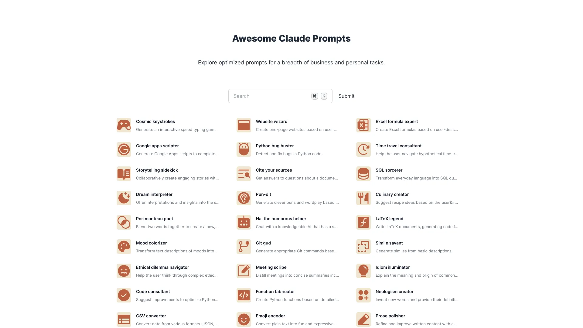 Awesome Claude Prompts logo
