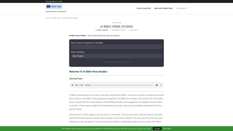 Smart AI Bible Verse Studies AI Tool Review
