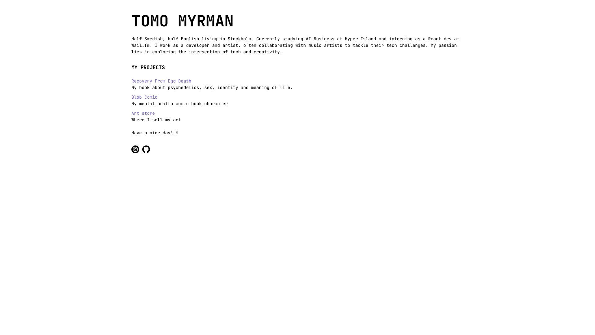 Tomo Myrman’s Portfolio logo