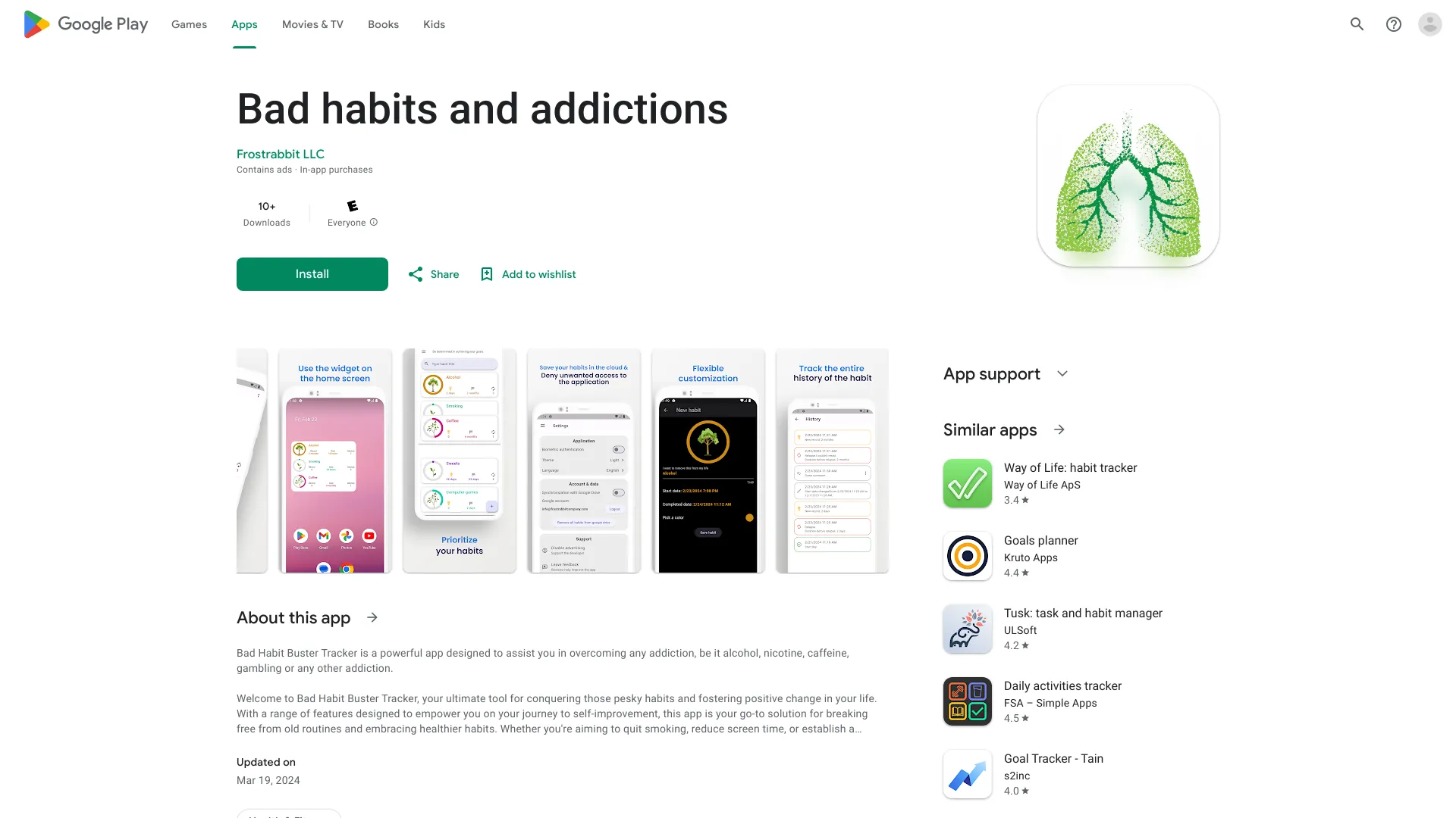 Bad habits and addictions logo