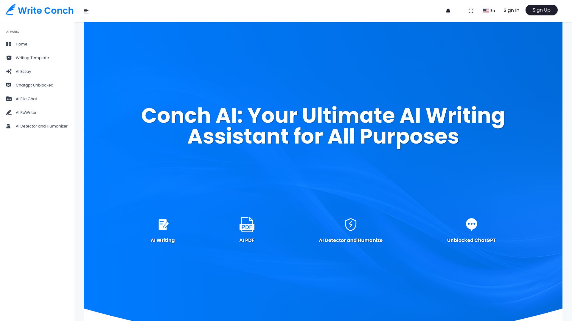 Write Conch AI logo