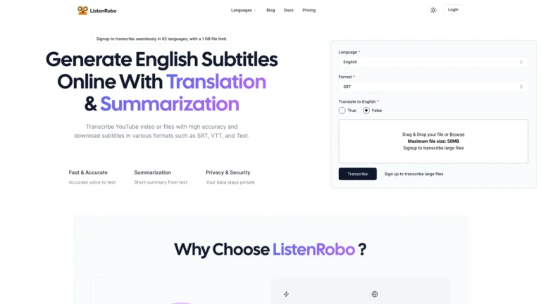 Advanced Listenrobo AI Tool Review