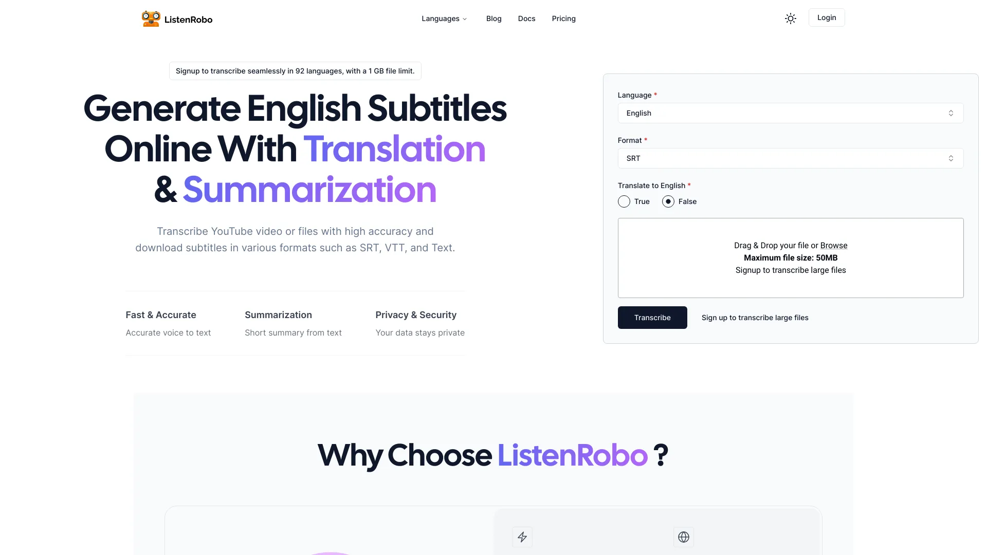 ListenRobo logo