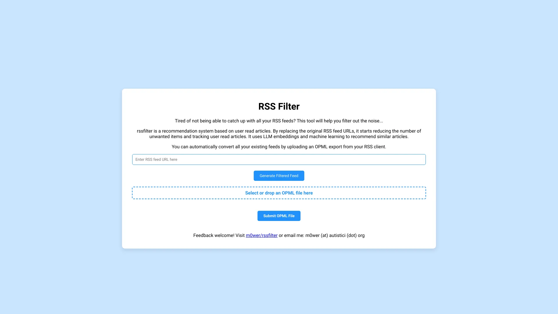 RSS Filter logo
