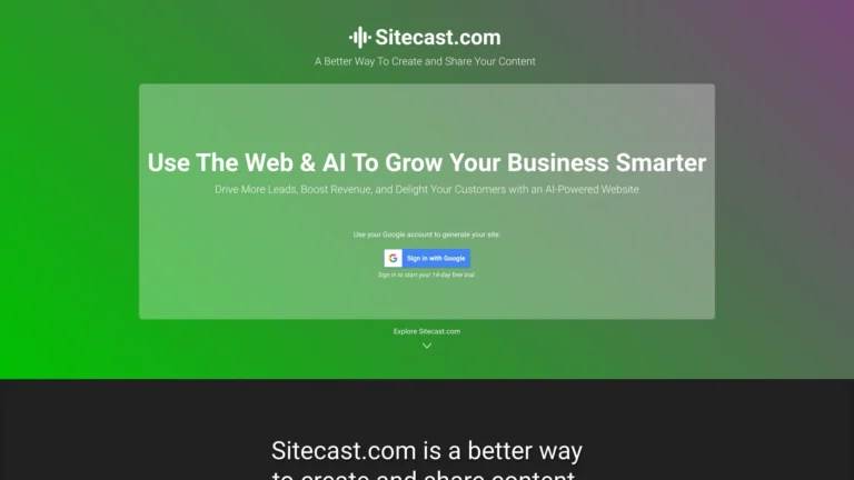 Advanced Sitecast.com AI Tool Review
