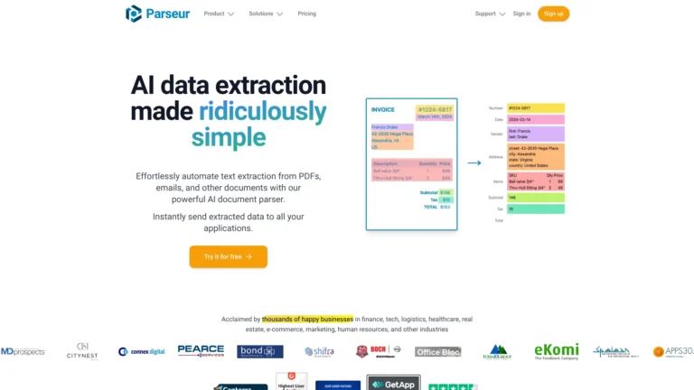 New Parseur AI Tool Review