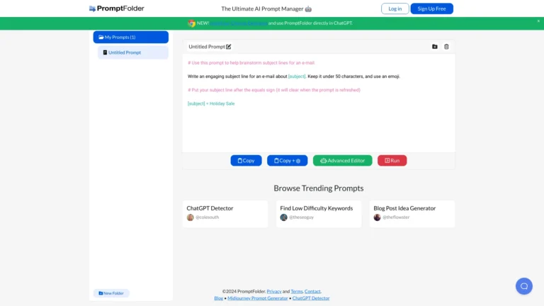 Advanced Promptfolder AI Tool Review