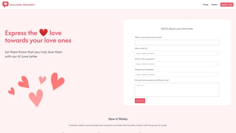 Best Love Letter Generator AI Tool Review