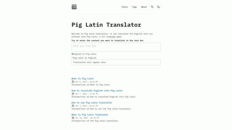 Innovative Pig Latin Translator AI Tool Review