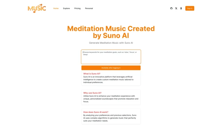 Top Meditation Music Created By Sunoai AI Tool Review