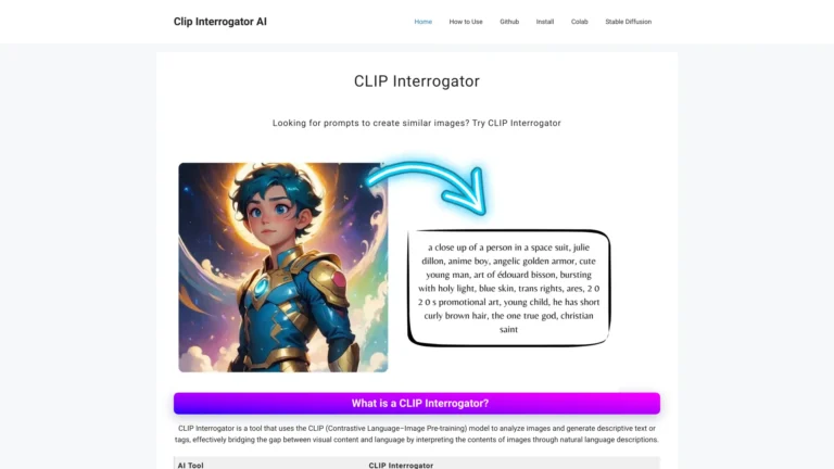 Free Clip Interrogator AI AI Tool Review