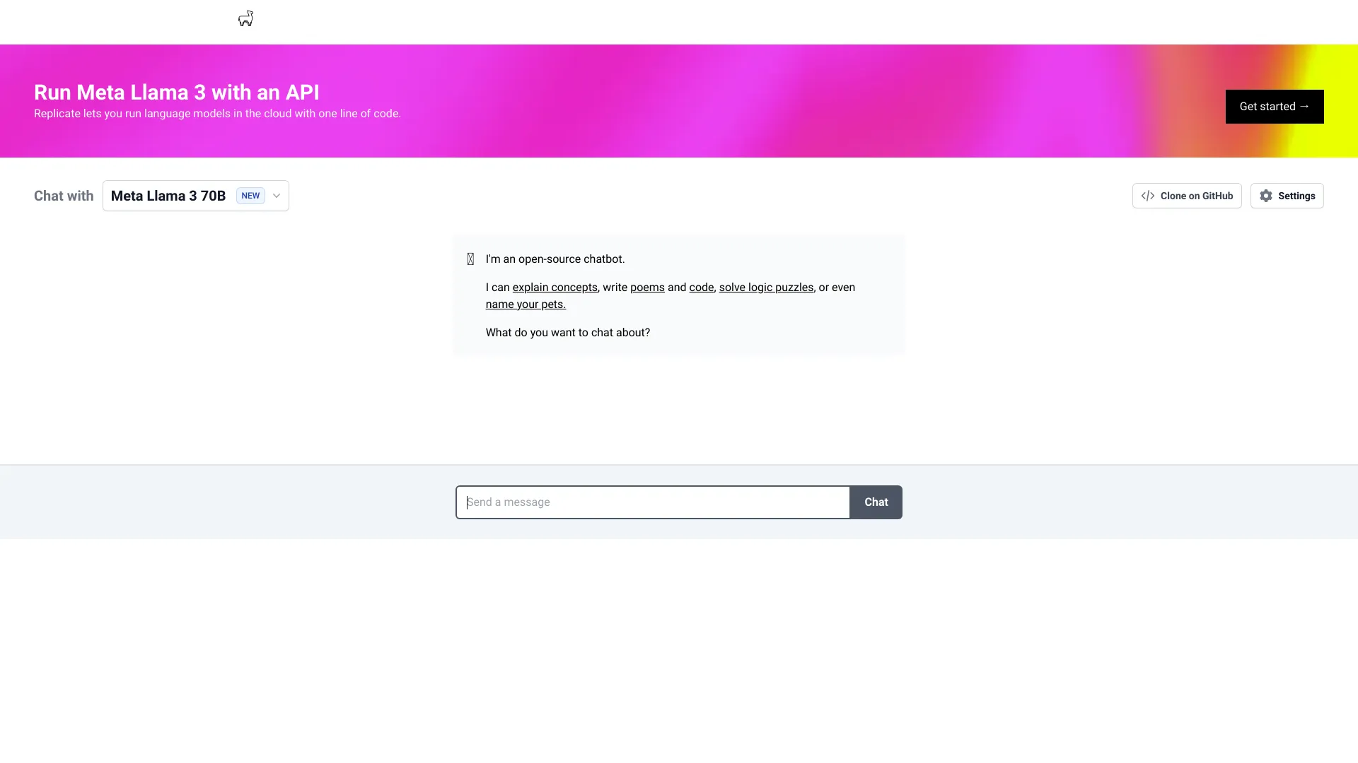 Chat With Llama logo