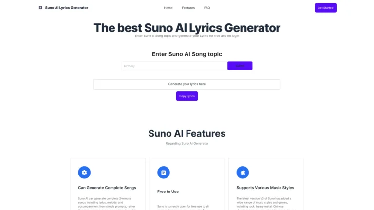 Best Suno AI Lyrics Generator AI Tool Review