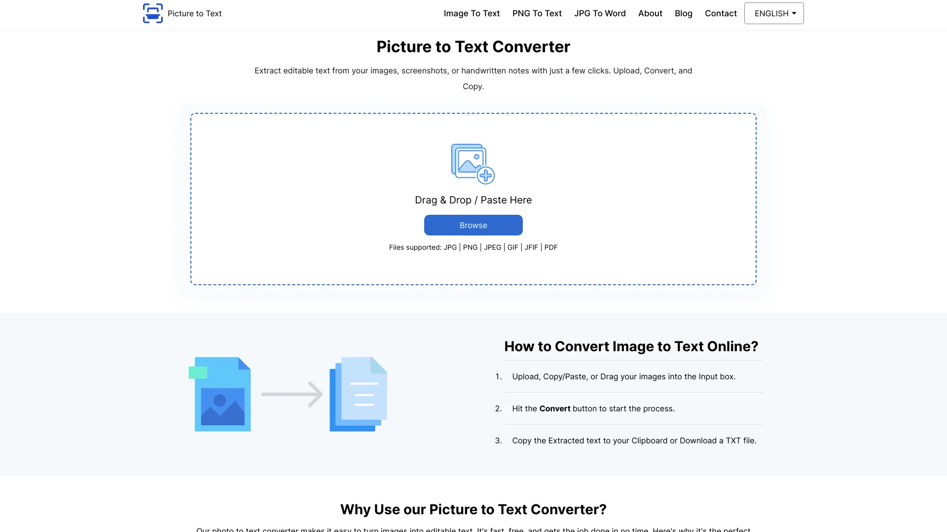 Picturetotext logo