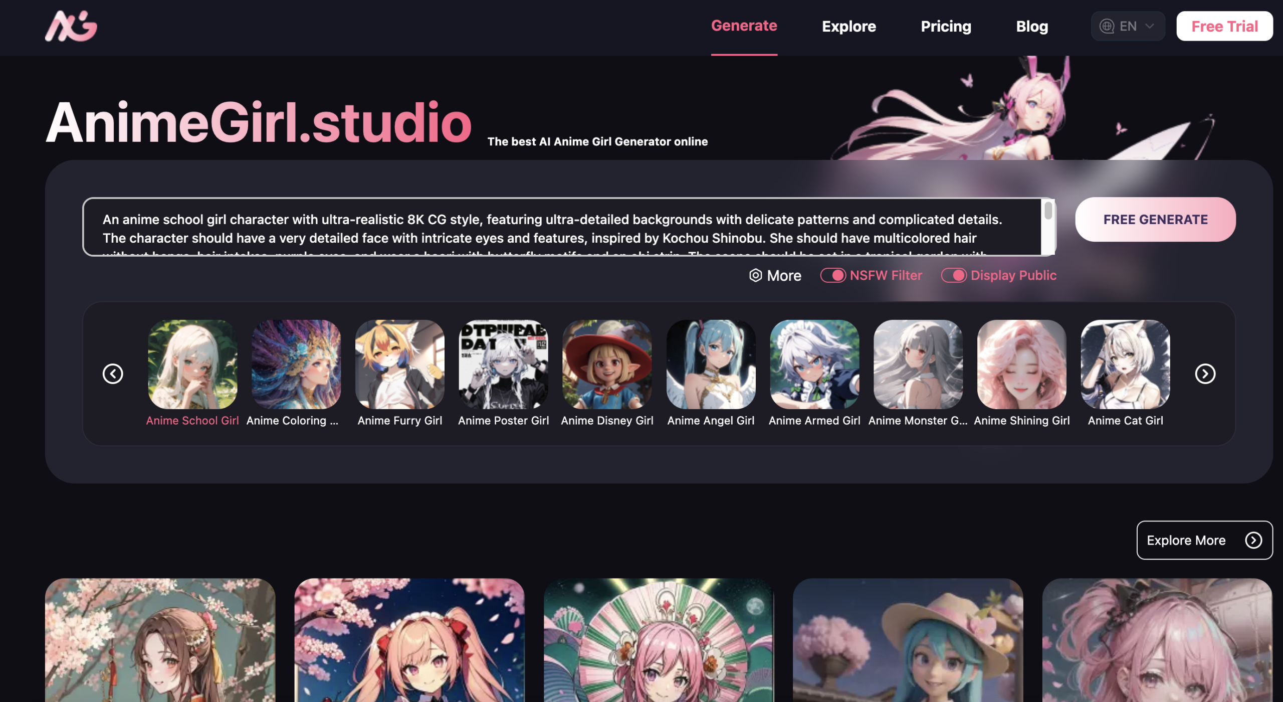 AI AnimeGirl.Studio