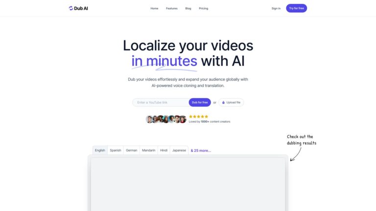 Free Dub AI AI Tool Review